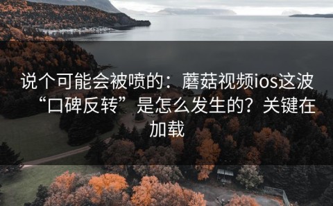 说个可能会被喷的：蘑菇视频ios这波“口碑反转”是怎么发生的？关键在加载
