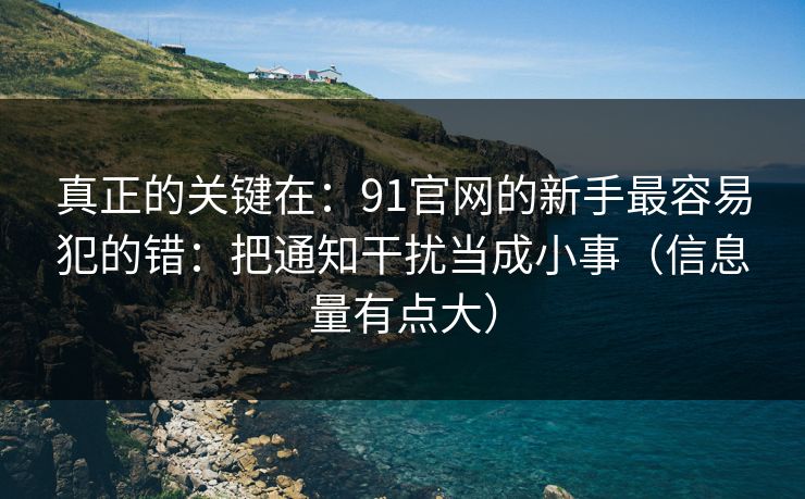 真正的关键在:91官网的新手最容易犯的错:把通知干扰当成小事(信息量有点大) 真正的关键在:91官网的新手最容易犯的错:把通知干扰当成小事(信息量有点大)